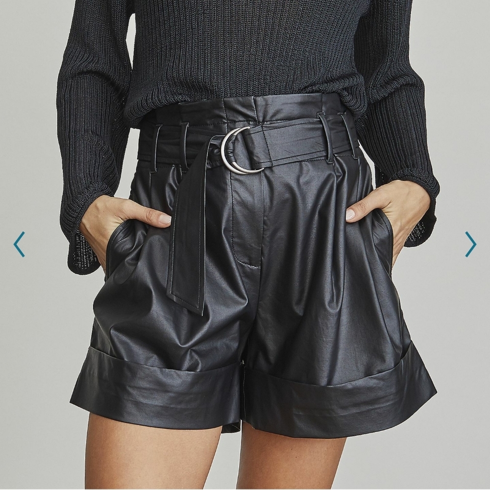 Faux Leather Shorts
